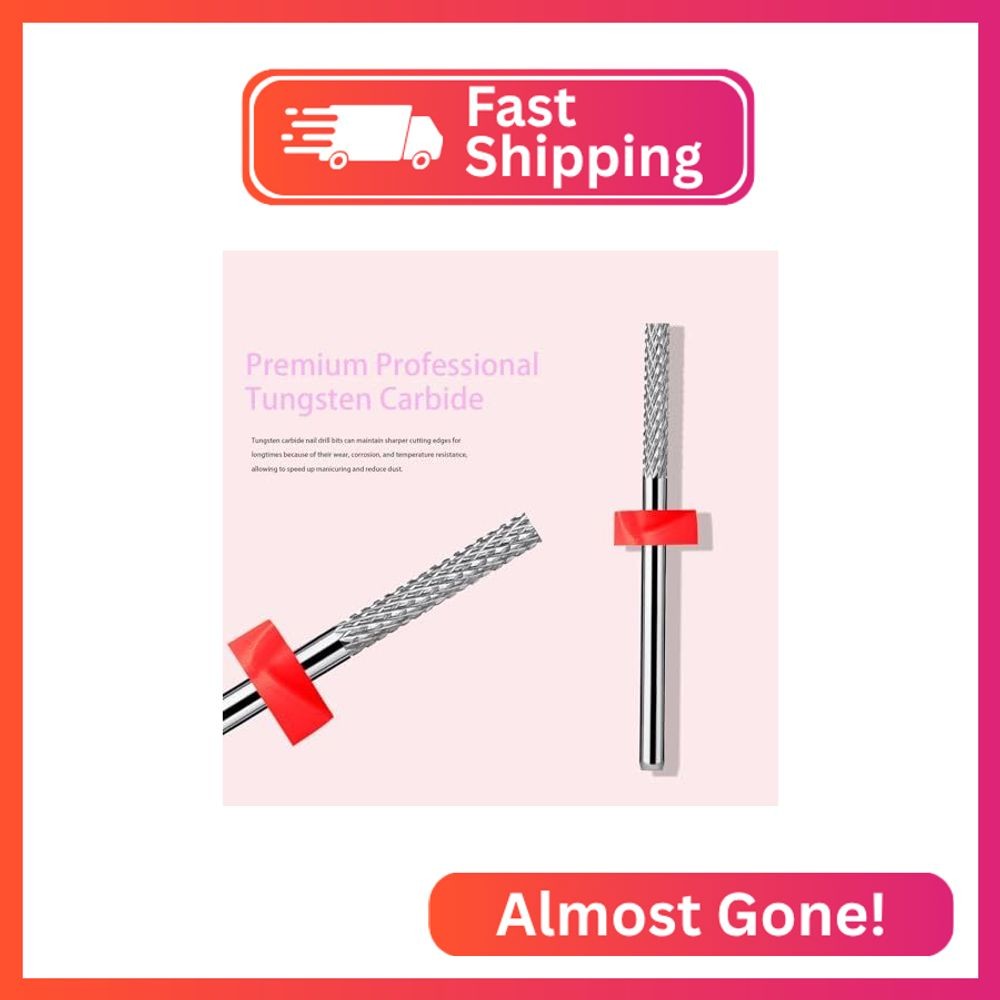 ERUIKA Safety Nail Drill Bits,3/32″ Tungsten Carbide Cuticle Drill Bits,Two Way
