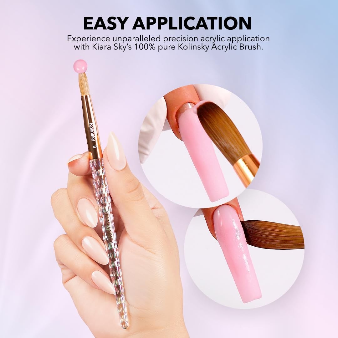 Kiara Sky Acrylic Nail Brush 100% Kolinsky #14
