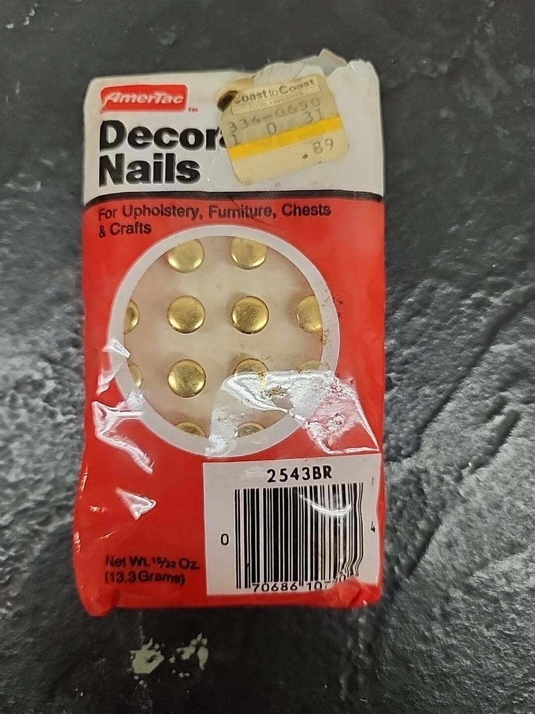 AmerTac Decorative Nails For Unholstrry Chests, And Crafts Sealed
