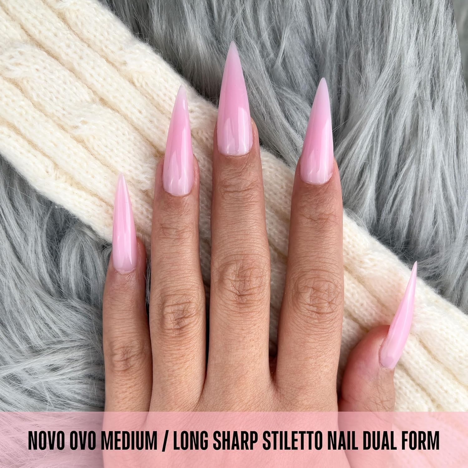 Stunning Medium/Long Stiletto Dual Forms for Polygel – 280 Pcs, 14 Sizes