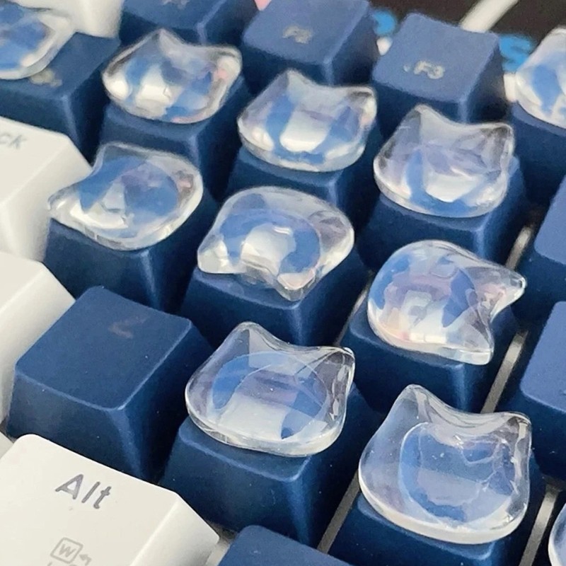20pcs Lovely Glass Like Keycaps for Laptop & Desktop Typing Enhancement