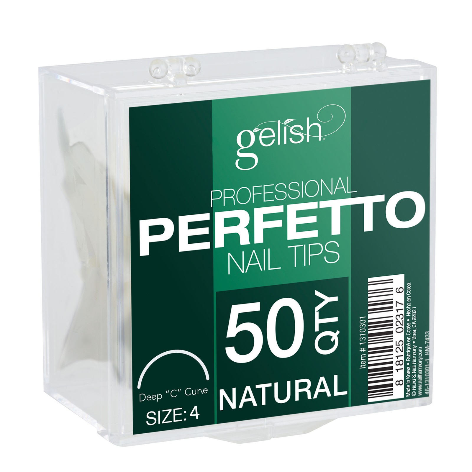 Gelish 50ct Perfetto Nail Tips Natural Size 4, 50 Count – 1310304