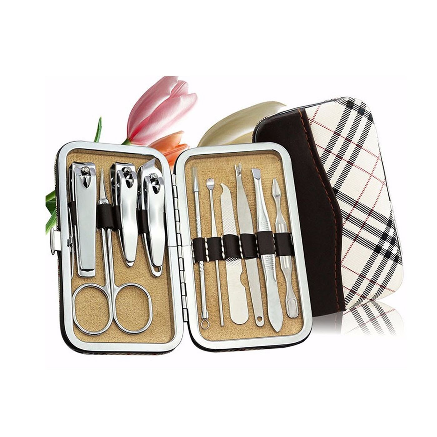 10 Piece Nail Care Set for Pedicure Manicure Grooming Kit