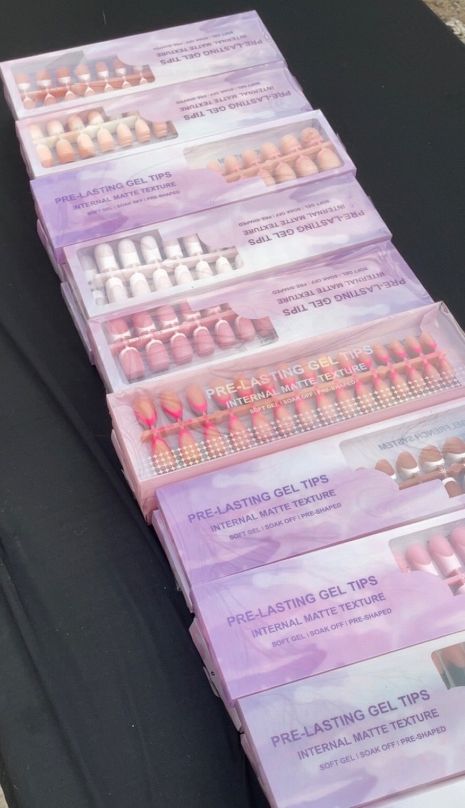 Natural Almond French Gel Tips 150pc