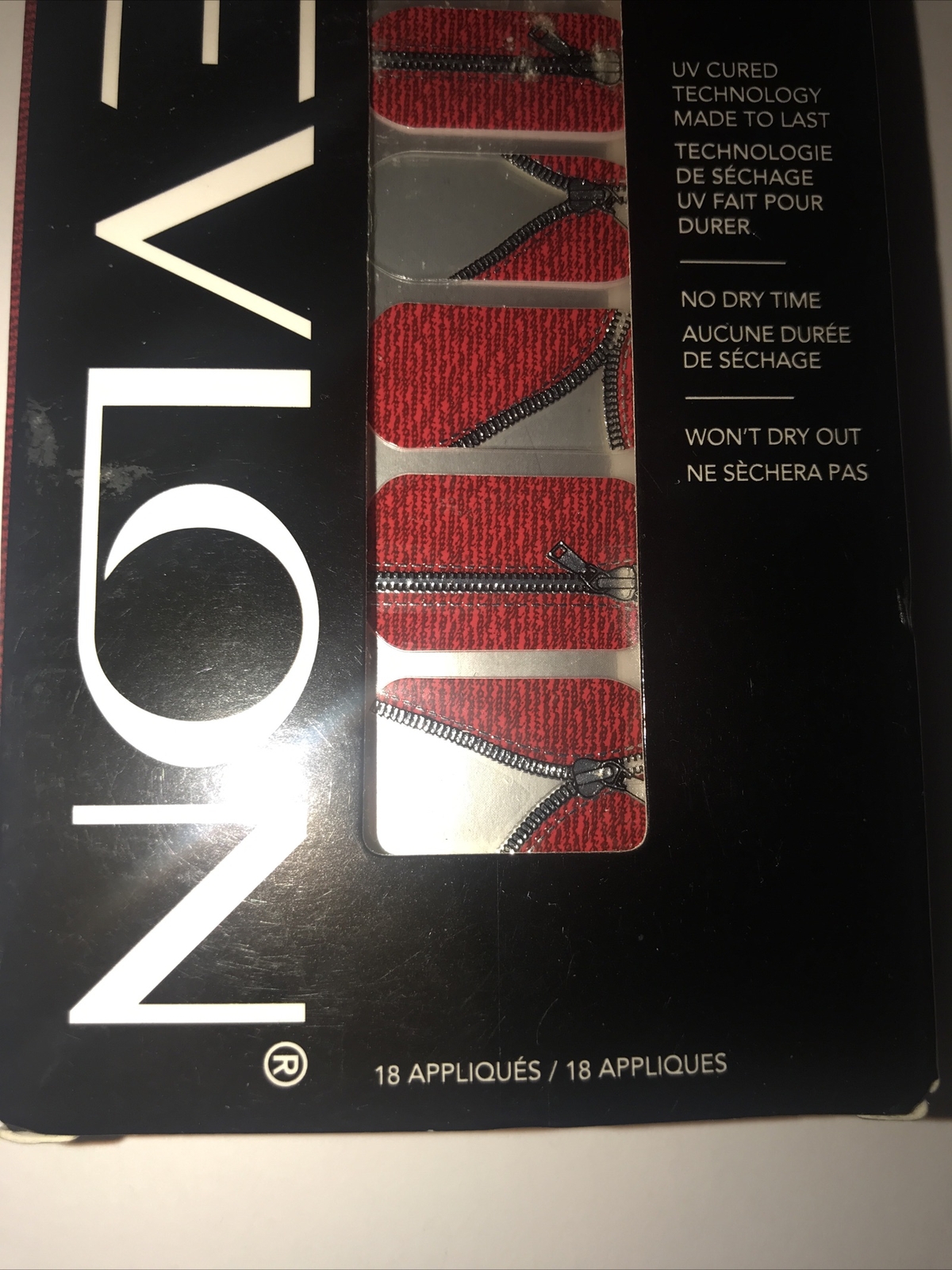 REVLON**Nail Art**3D (18) JEWEL APPLIQUES Denim&Diamonds~#04 ZIP IT~~NEW~~BOXED