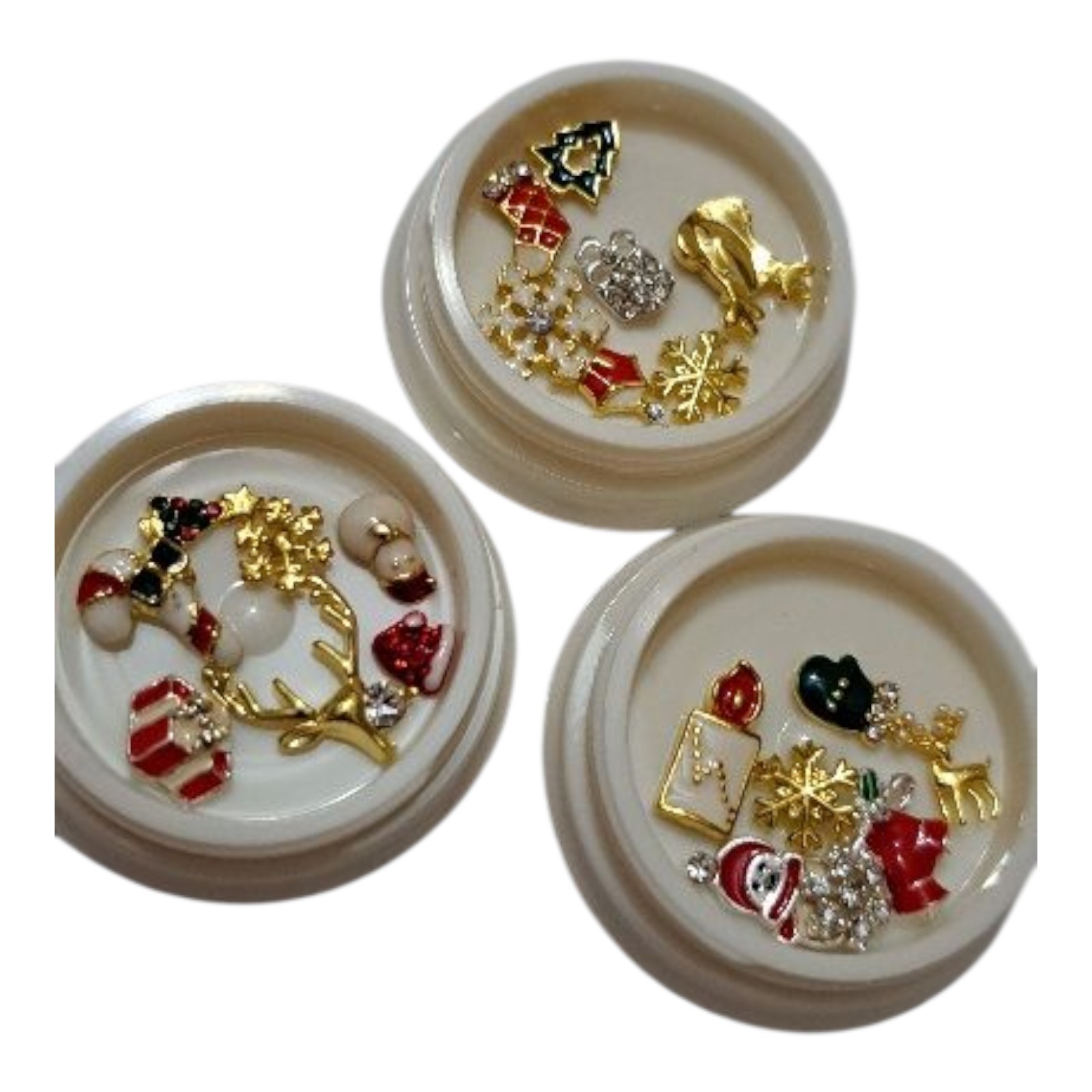 Christmas 3D Nail Art Jewelry Decoration 3 Pieces Set