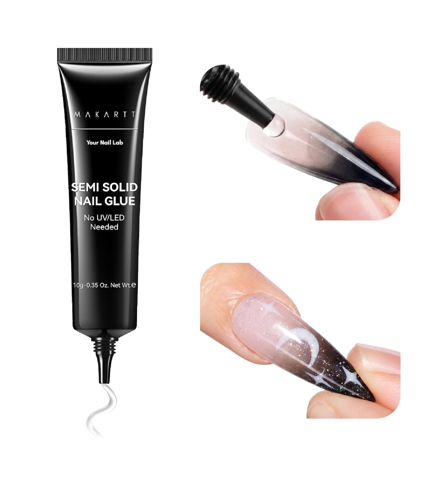 Makartt Press On Nail Glue: No UV Lamp Needed, 20s Air Dry Adjustable for Beginn