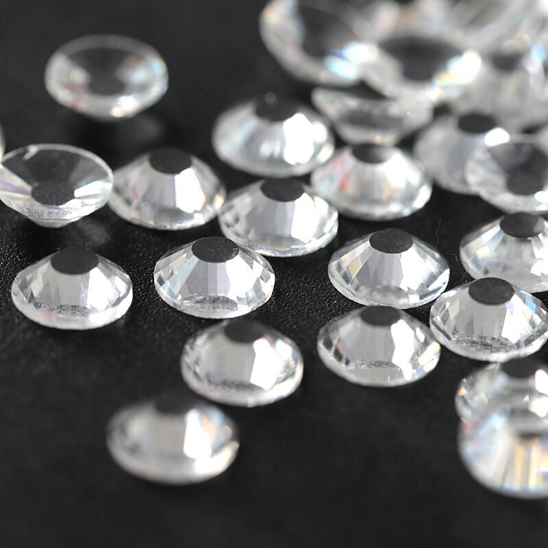 Transparent Crystal Rhinestones FlatBack Glitter Glass Gems for Nails Decoration