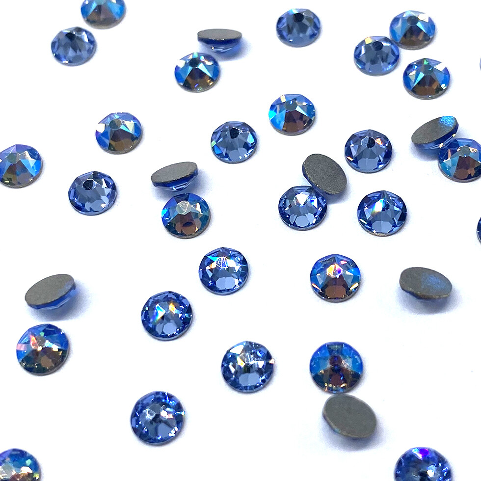 Swarovski 2058/2088 crystal flatbacks nail arts blue LIGHT SAPPHIRE SHIMMER Mix