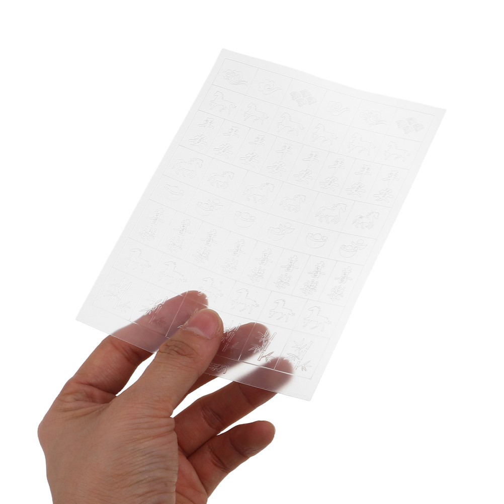 12 Pcs Nail Art Cutout Stickers Fingernail Decals Hollow Manicure