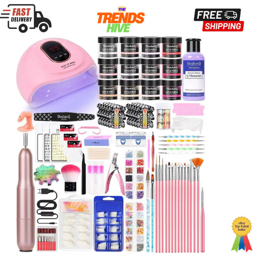 Acrylic Nail Art Kit-Nail Art Manicure Set Acrylic Powder Brush Glitter Tools