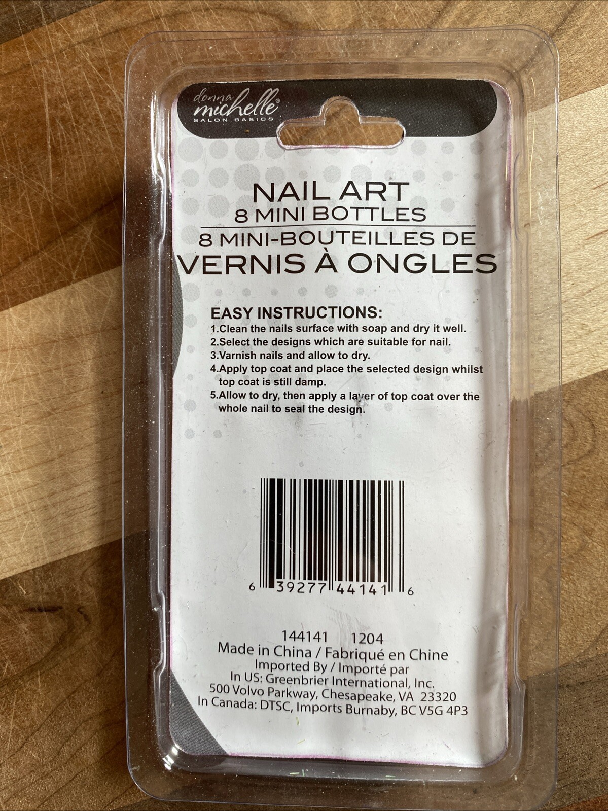 New Donna Michelle Salon Basics Nail Art 8 Mini Bottles
