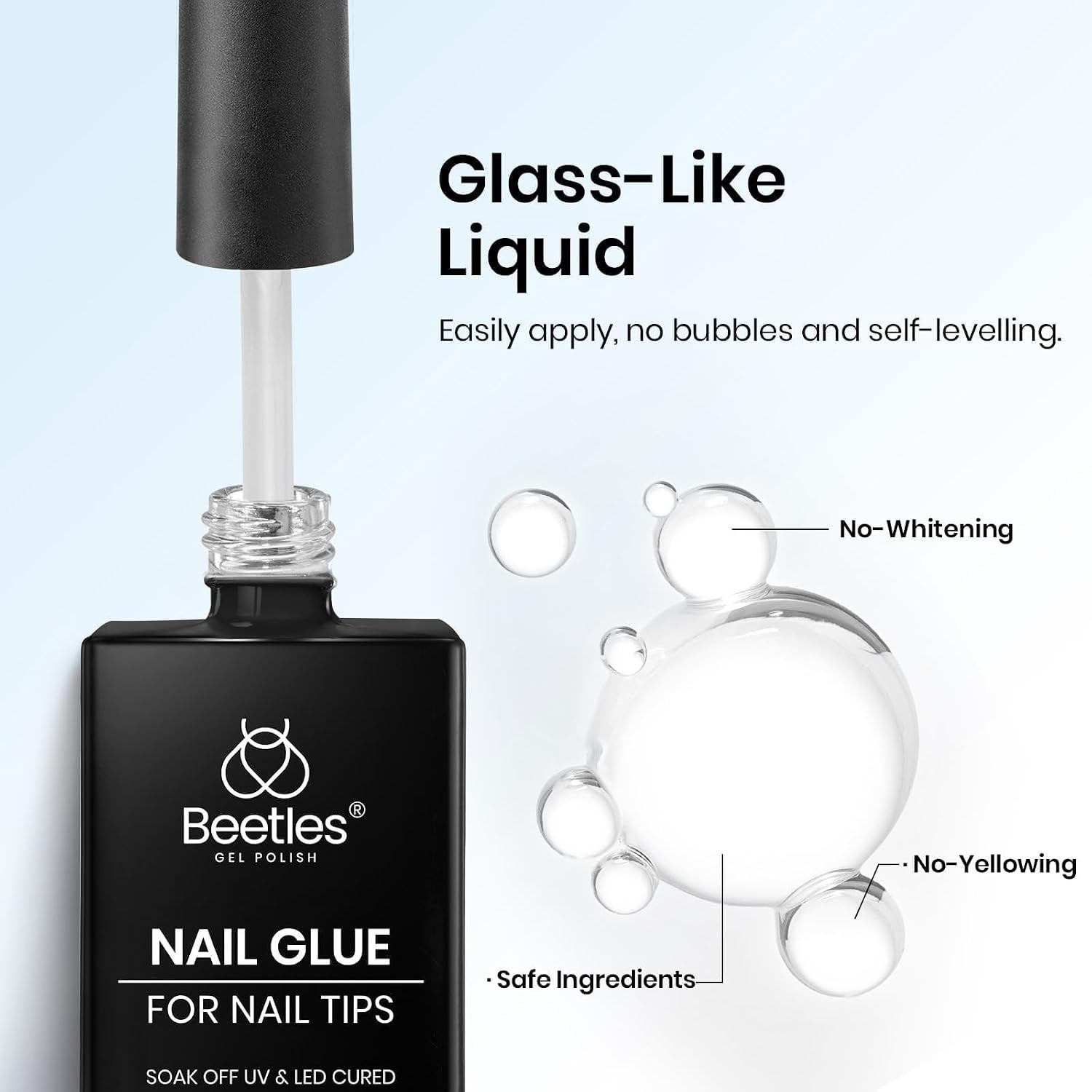 Beetles 9 in 1 Gel Nail Glue for Acrylic Nails Tips 2Pcs 10Ml | Super Strong Nai