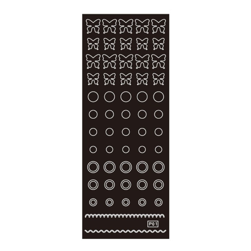 6pcs French Design Hollow Printing Template Stencil Nail Guide Supplies for DIY