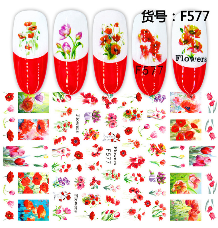 Nail Stickers Art Adhesive Decal DIY Waterproof 3D Butterfly Heart Letters NS3