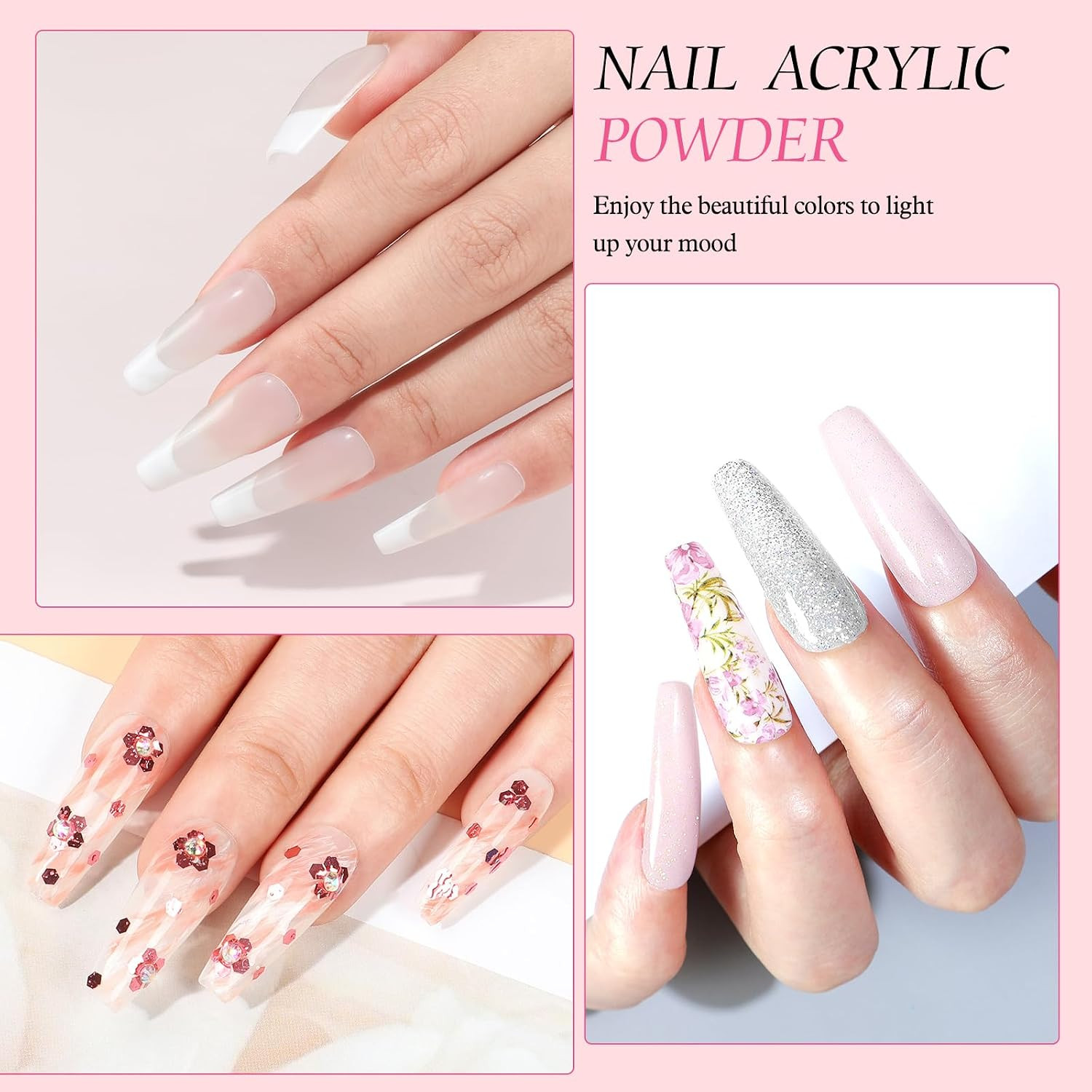 Acrylic Nail Kit with Drill and U V Light, Professional Nail Kit Acrylic Set for