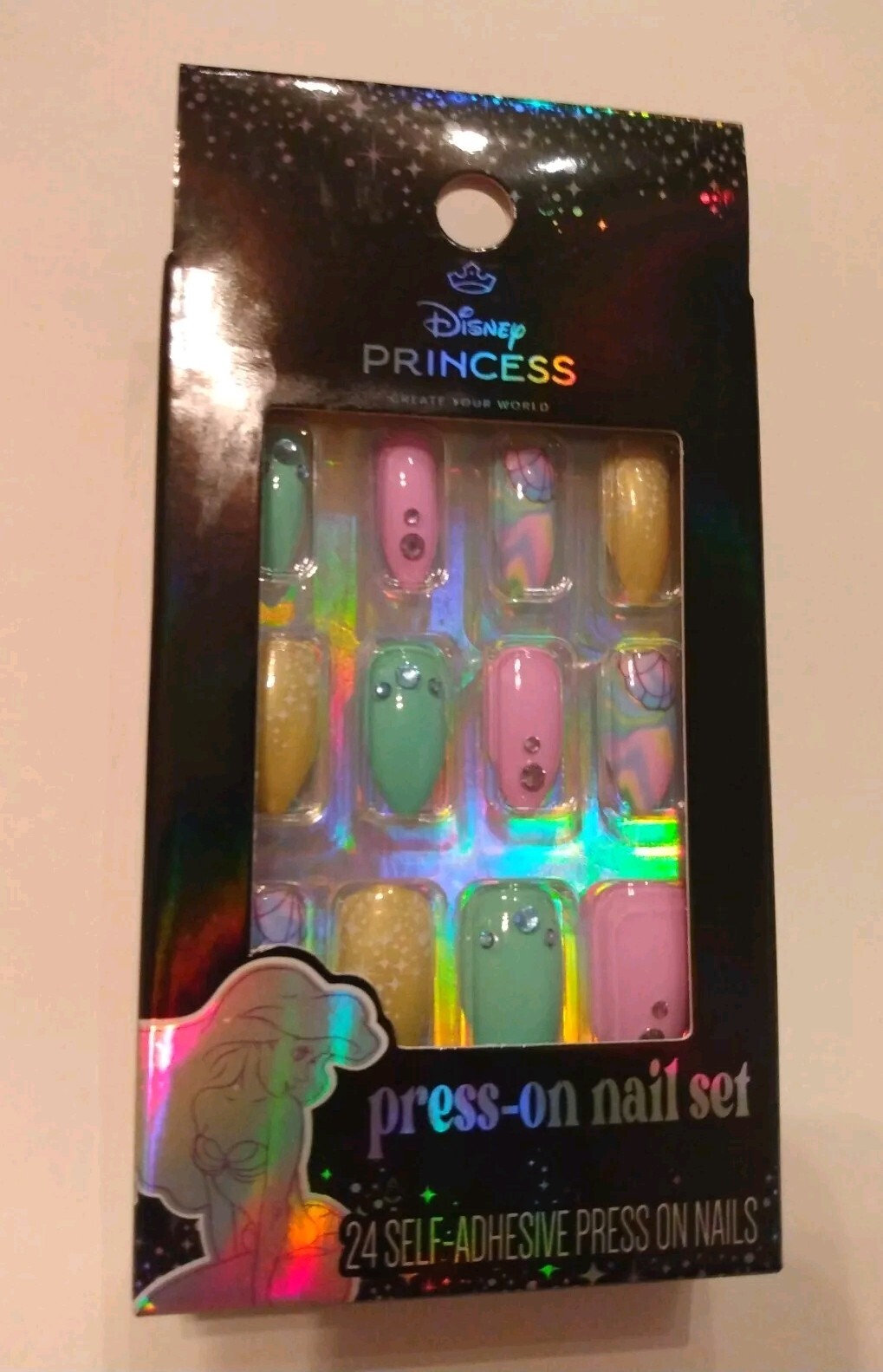 Disney Princess Press-on Nail Set 24 Self-adhesive Press On Nails New