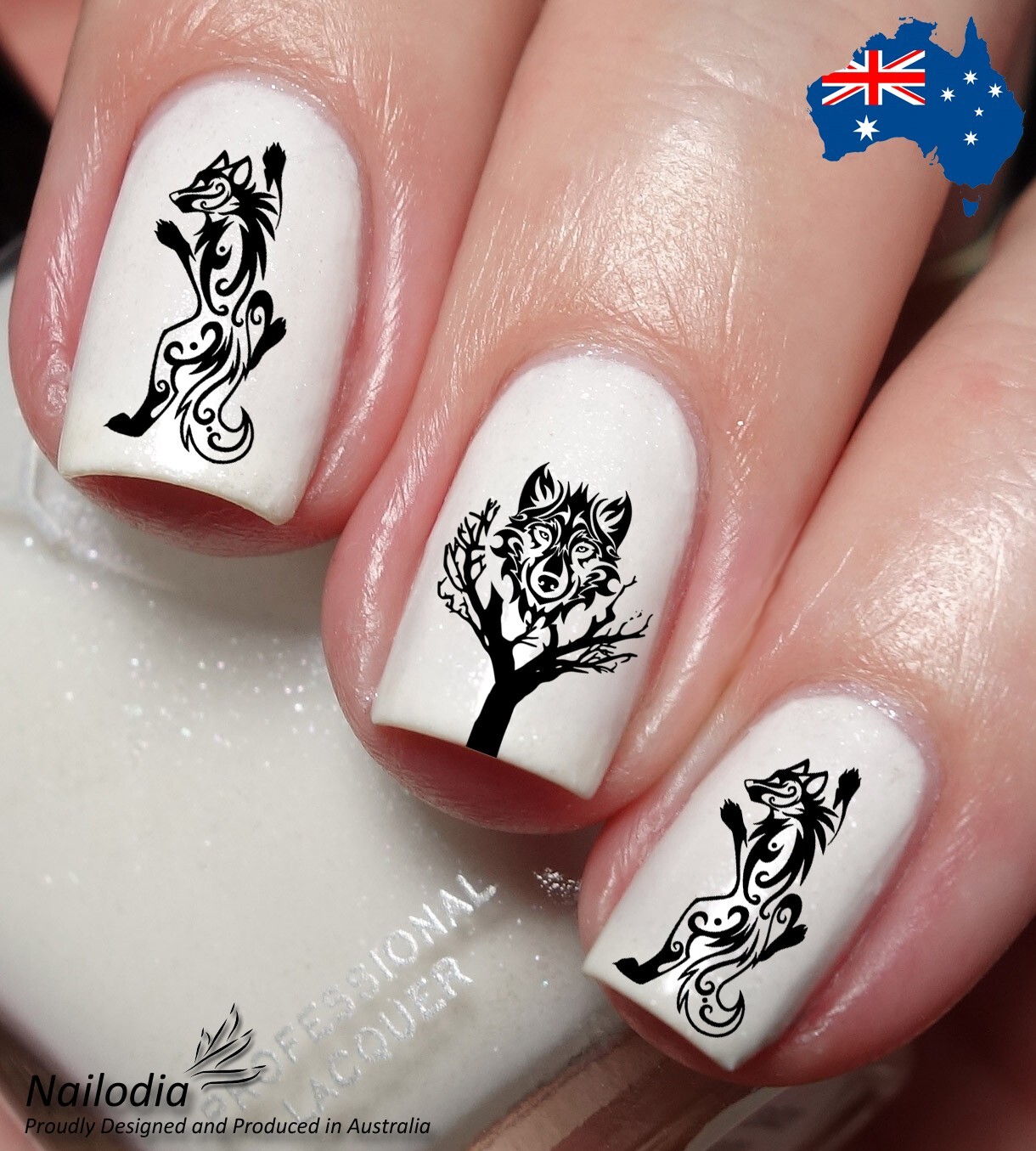 Wolf Tribal Nail Art Decal Sticker Water Transfer Slider