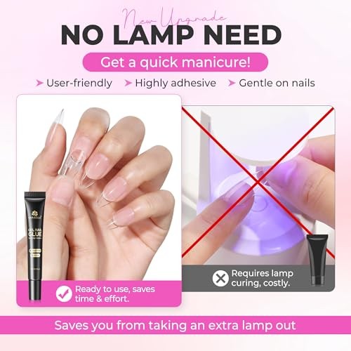 Gel Nail Glue No U/V Light 15ml Super Strong Nail Glue for A1-Solid Nail Glue