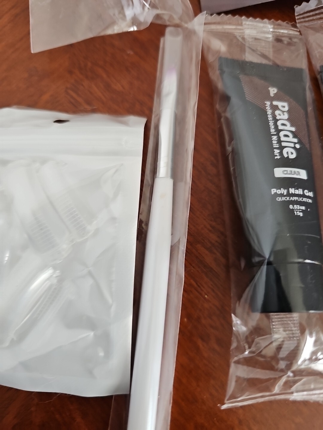 Brand New 10 Piece Paddie Acrylic Nail Set W/Polish, Nails,Adhesive,Lamp