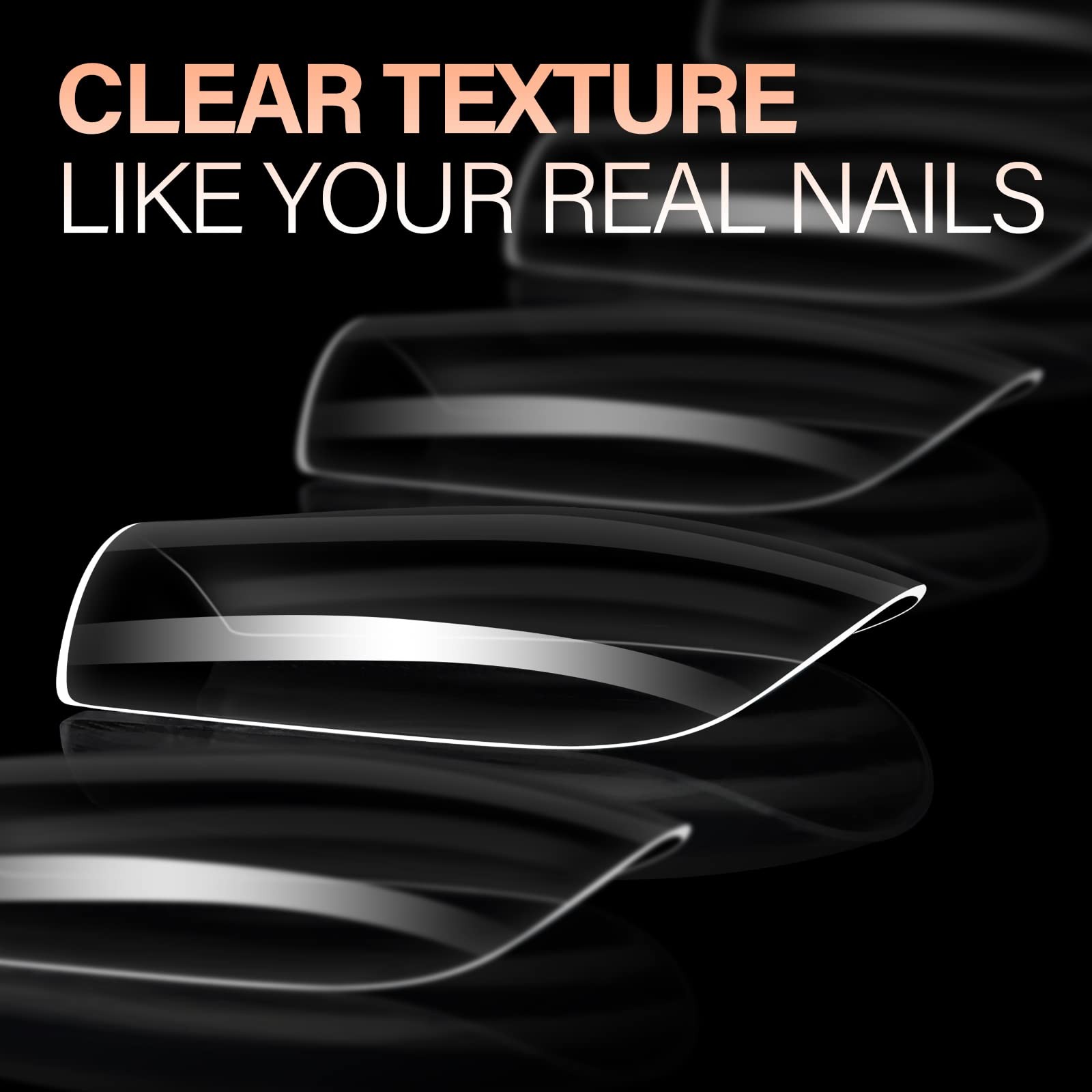Short Square Nails Clear Gel Nail Tips False Full Cover Soft 216pcs–square