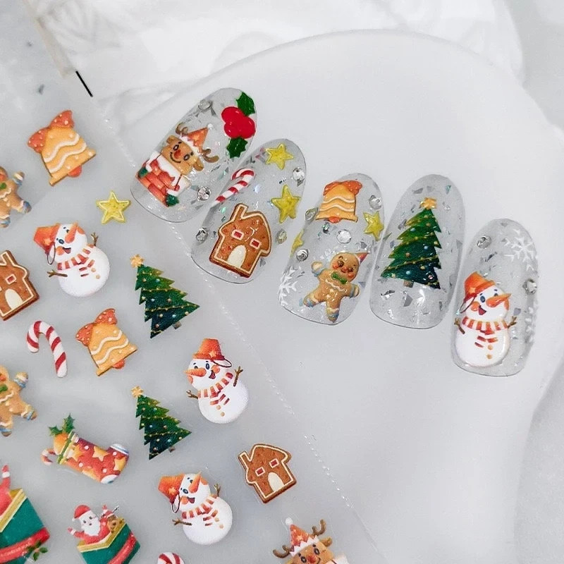 Gingerbread Christmas Nail Art – Festive Holiday Designs (376)