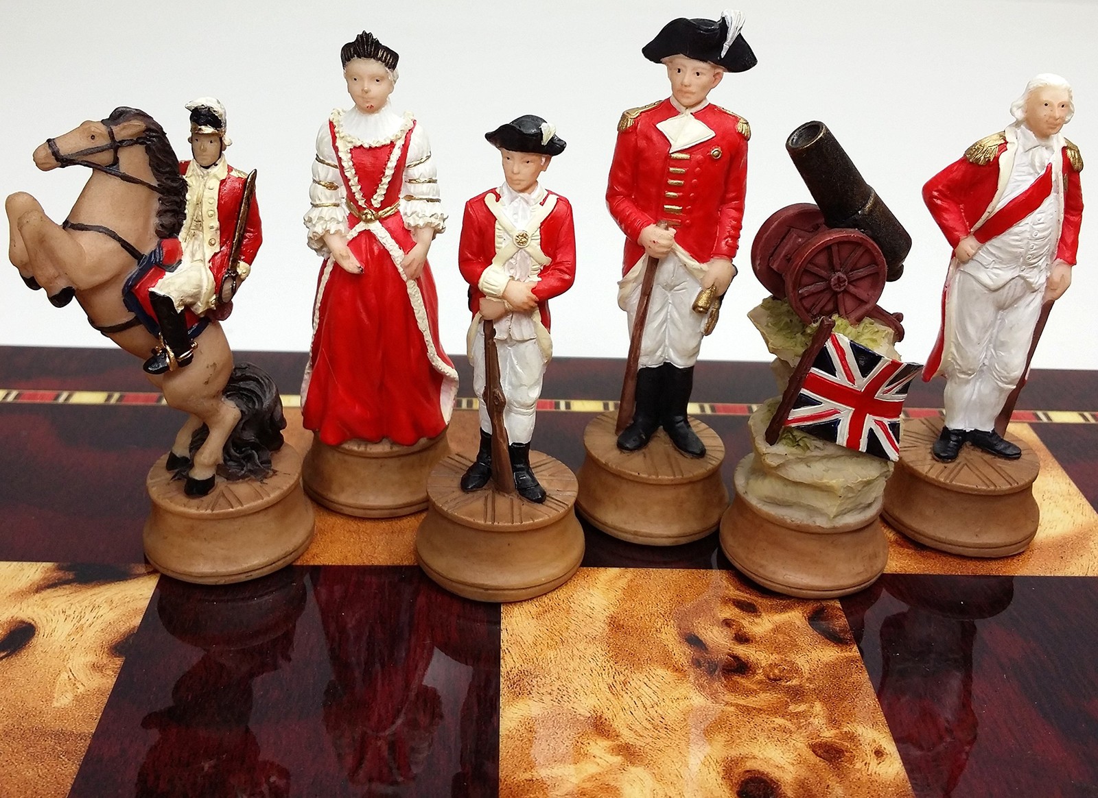 American Revolutionary Independence War 18 inches, Cherry & Burl Wood Color