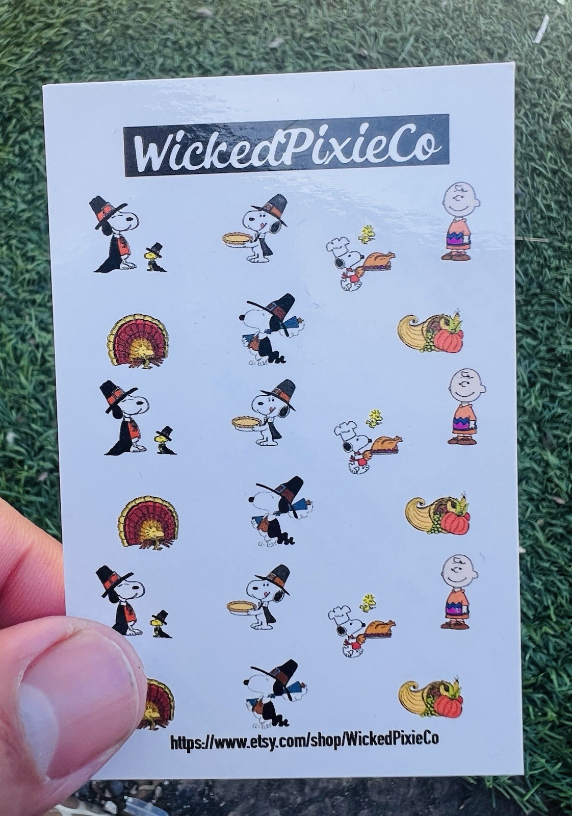 Snoopy Nail Decals Thanksgiving Charlie Brown Nails Water Slide Decals Nail Art