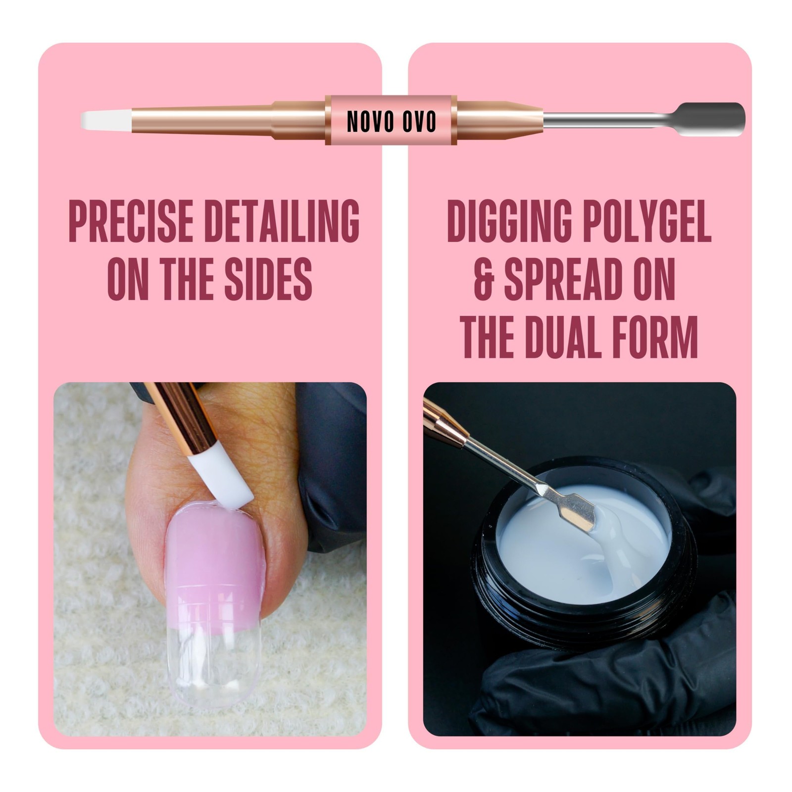 Upgraded NON-STICKY Polygel Solution Procedure Set, White and Pink non-sticky…