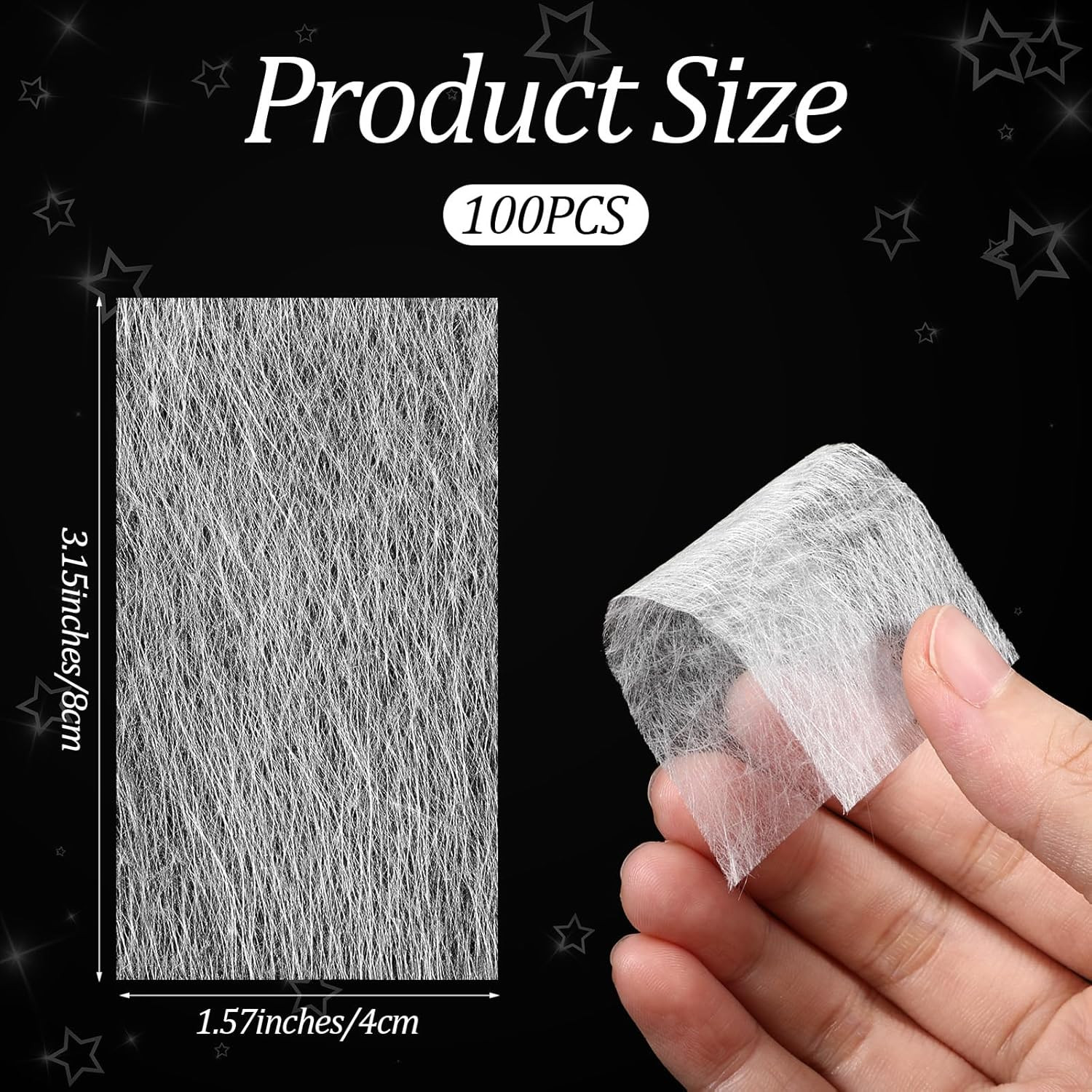 100 Pcs Fiberglass Nail Wraps, Silk Nail Wrap Extension Kit, Silk Wrap