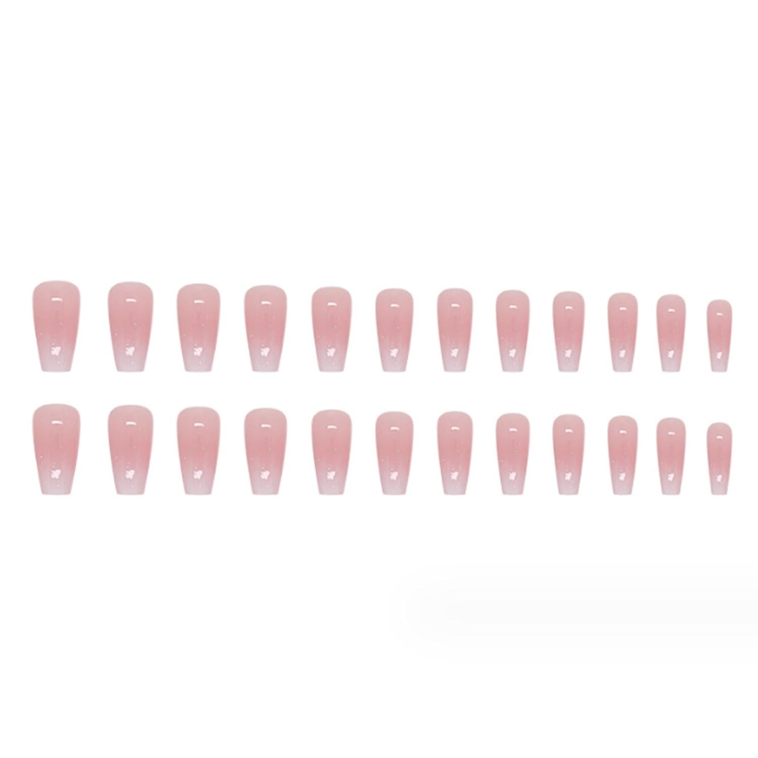 Bling Coffin Press on Nails Fake Nails Tips Full Cover Medium False Gradient …