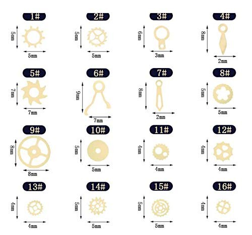 2 Boxes Gear Nail Stickers Metal 3D Steam Punk Nail Sequins Decal Clock Wheel…