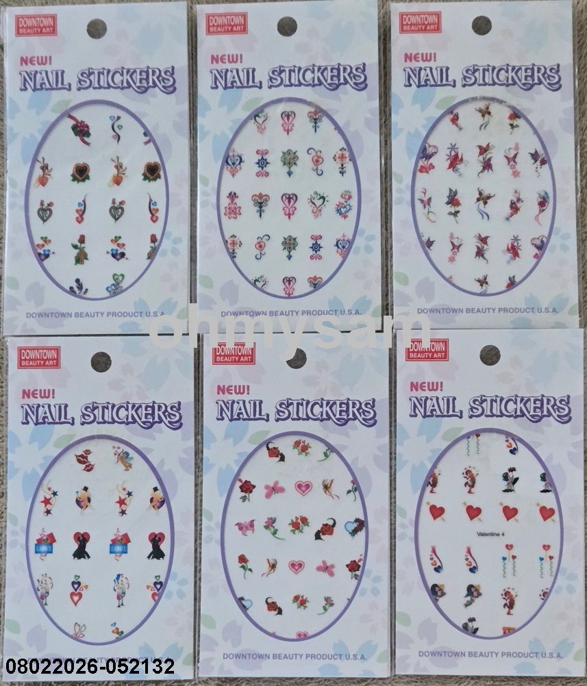 CLOSEOUT 6+4 NEW CARD STICKER NAIL ART MULTI DES & STYLE MANI PEDI KOREA EZ2APPL