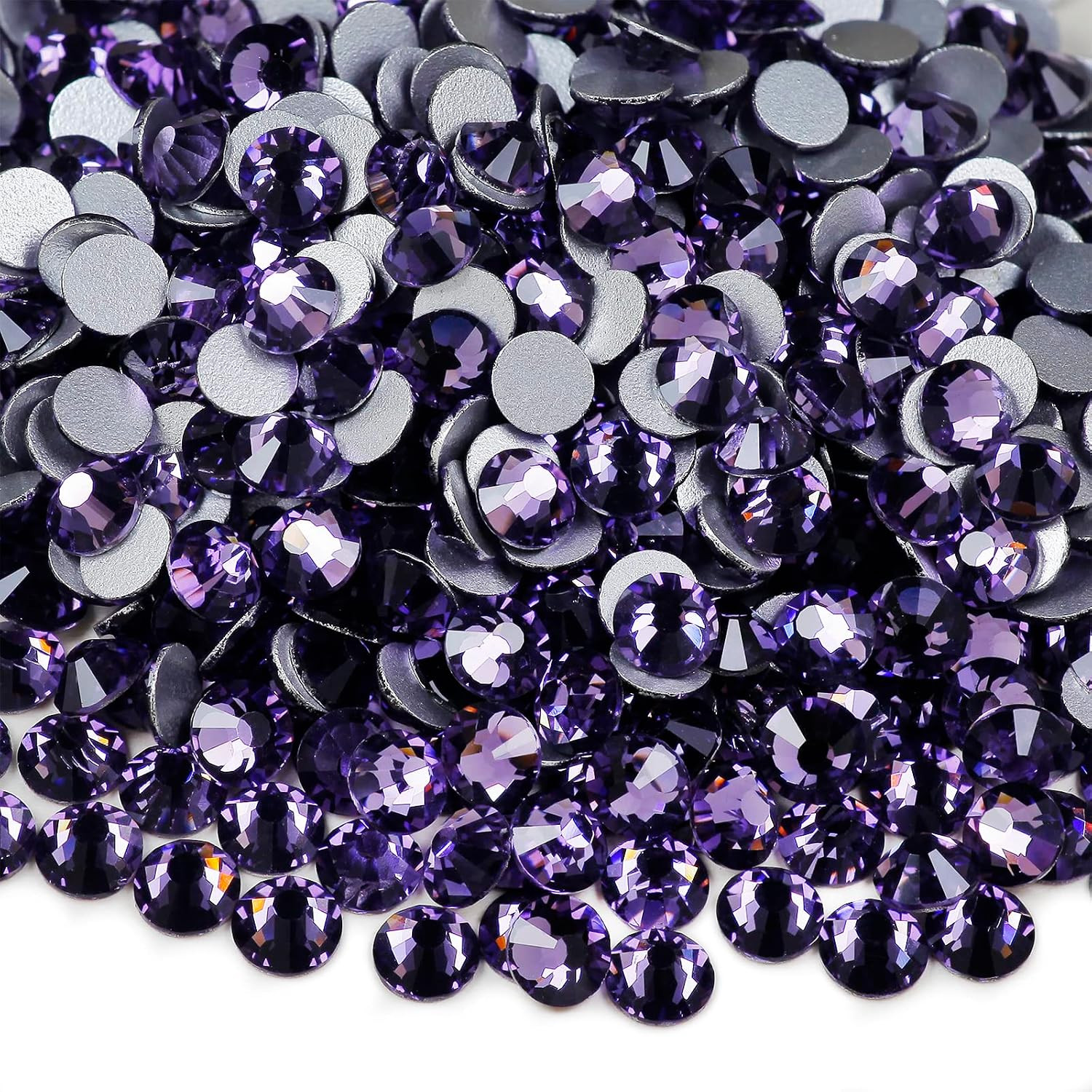 Ss20 1440 Pcs Purple Flatback Rhinestones, 10 Gorss 5Mm Bling Tanzanite Glass Rh