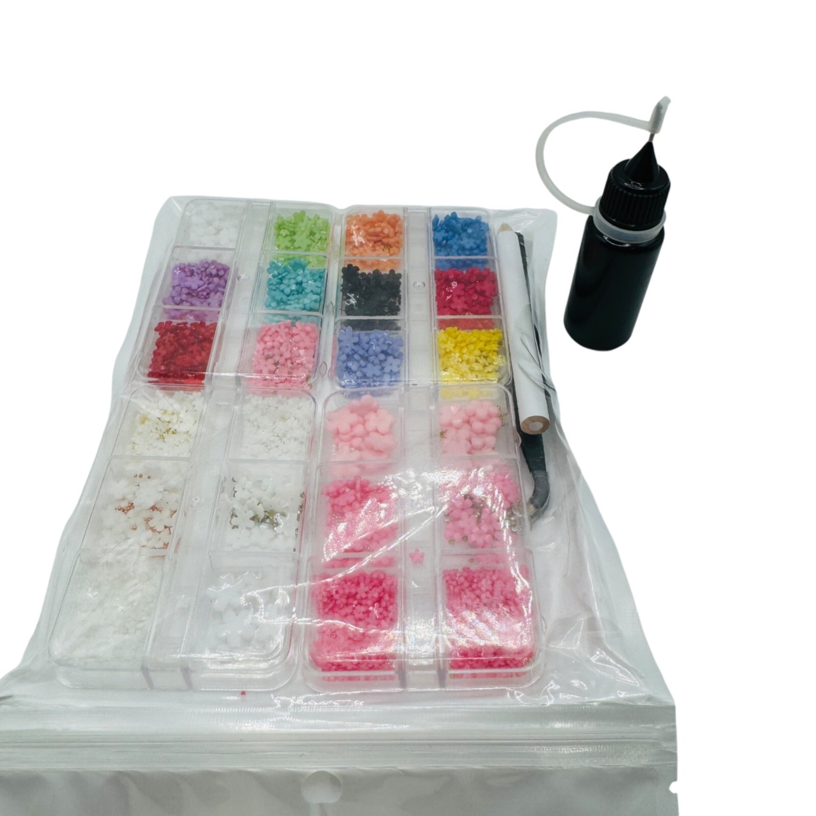DIY Nail Art Decoration Kit, Includes various colors and tools for precise appl