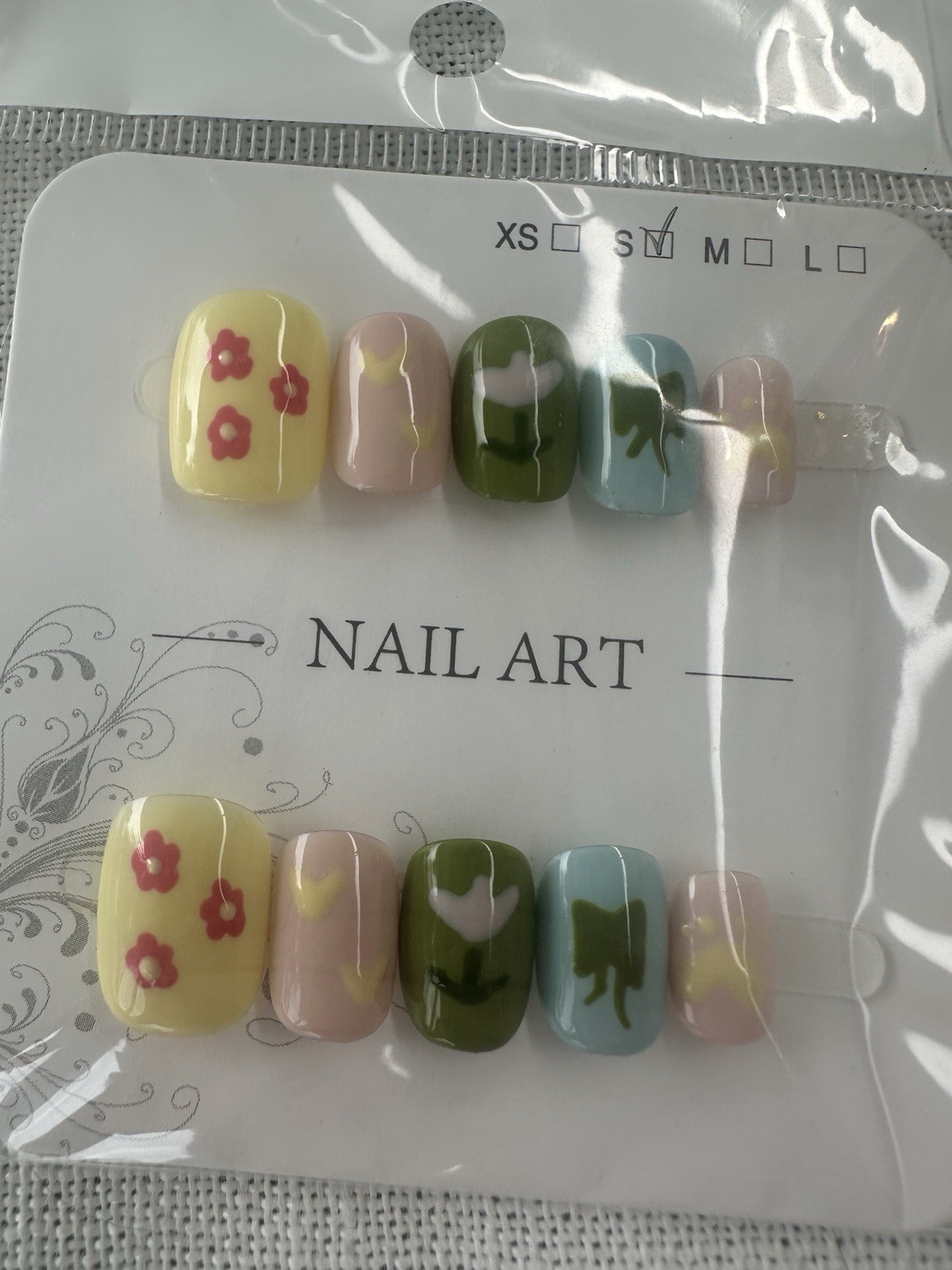 10 pairs 100 pieces press-on nails lot in size small