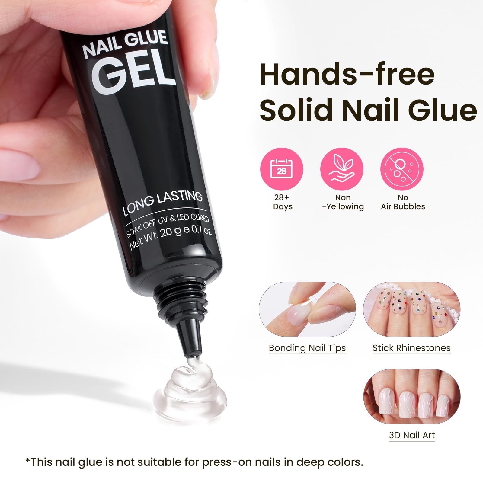 Extra Short Square Gel Nail Kit – 224 Pcs Pre-Building Tips, Mini Lamp & Glue