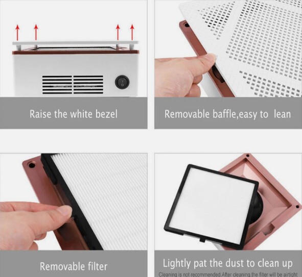 High Power Nail Dust Vacuum Quiet Speed‑Control Nail Art Cleaner