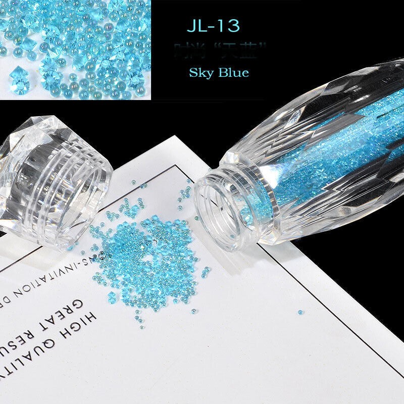 Mini Caviar Beads Crystal Tiny Rhinestones Micro Bead 3D Glitter Nail Art Decor