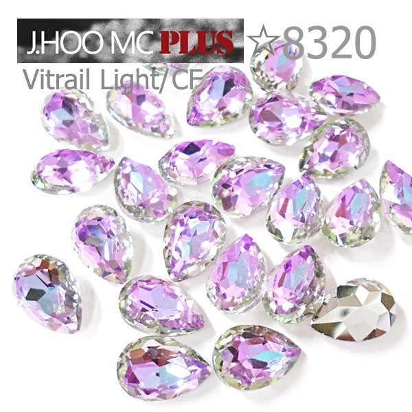 J.HOO Crystal 8320 Pear Flat Back Fancy Rhinestones 14×10mm Nail Art (6pcs)