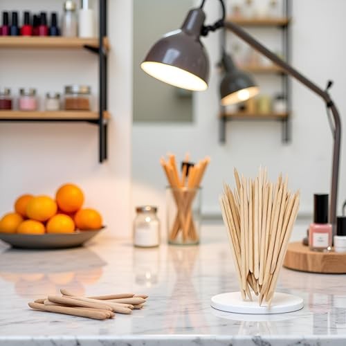 20 pcs Cuticle Pusher Nail Art Cuticle Orange Wood Sticks for Cuticle Removal