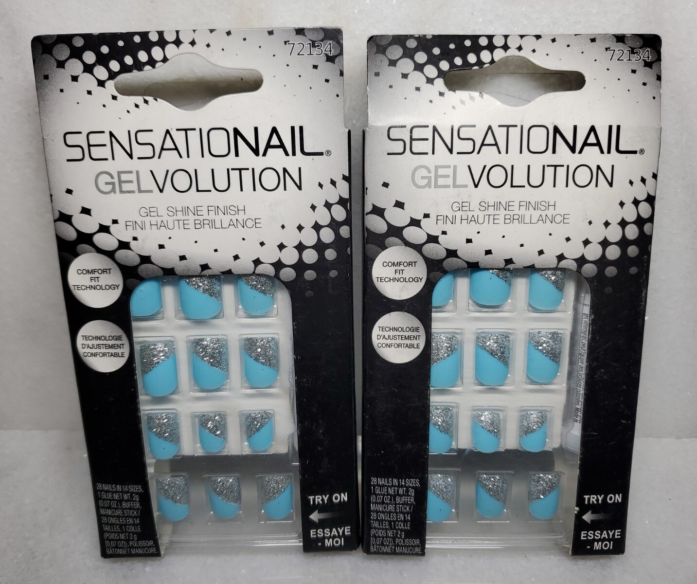2-Sensational, Gelvolution, Gel Shine Finish, Artificial Nails, 28 nails.