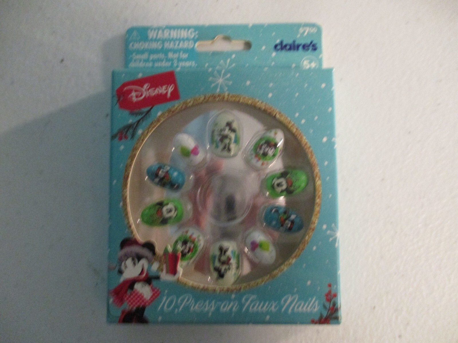 Claire’s Disney Minnie Christmas 10 Press-on faux Nail Set