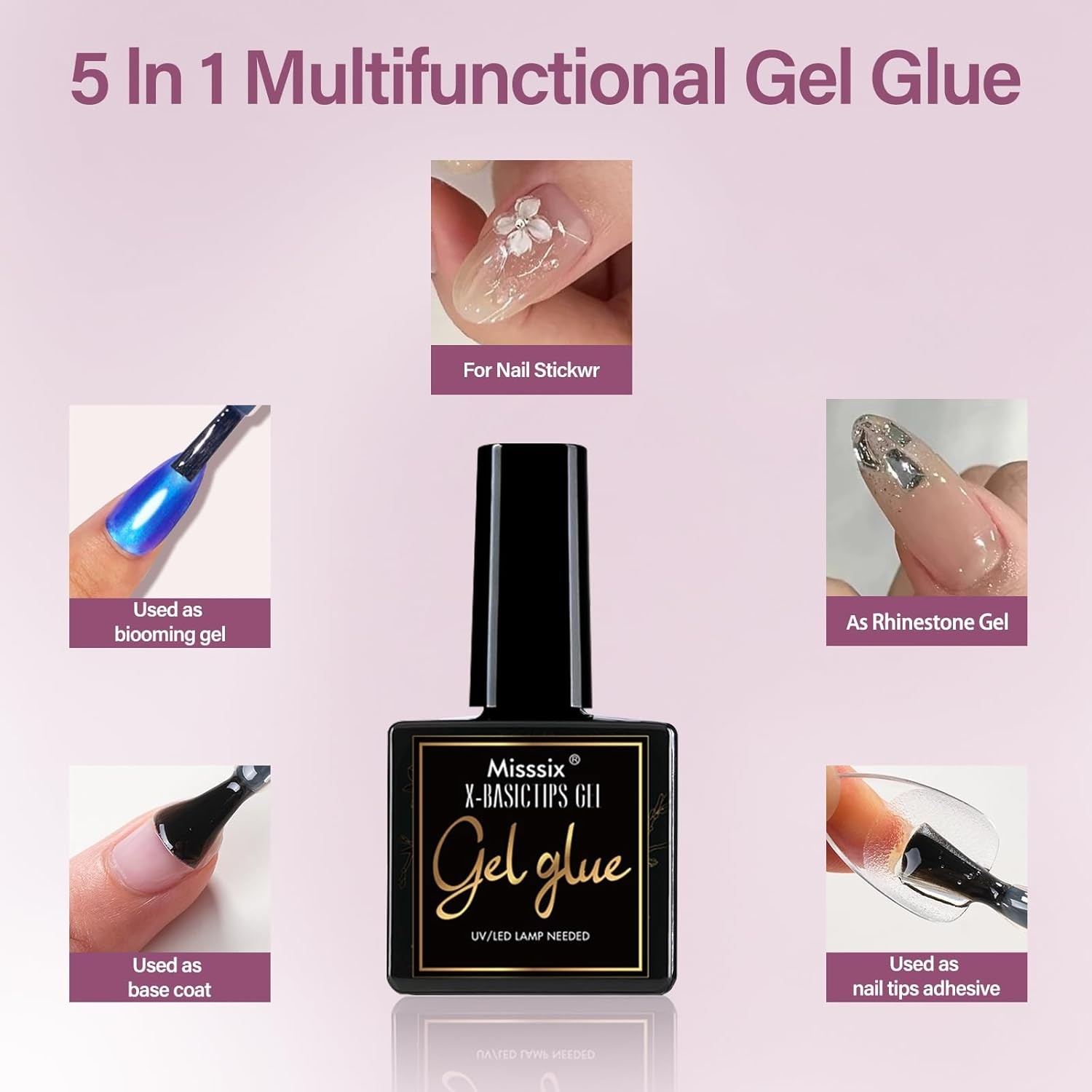 Extra Short Almond l Nail Tips Kit, Pre Etched Clear l x Fake