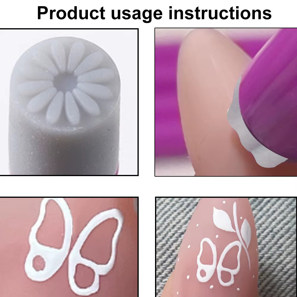 5/10Pcs Set Nail Art Stamp Pen DIY Floral Butterfly Nail Graffiti Nail Dotting T