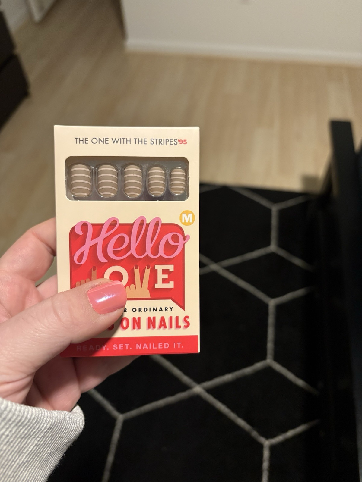 Hello Love Press On Nails: The One With The Stripes