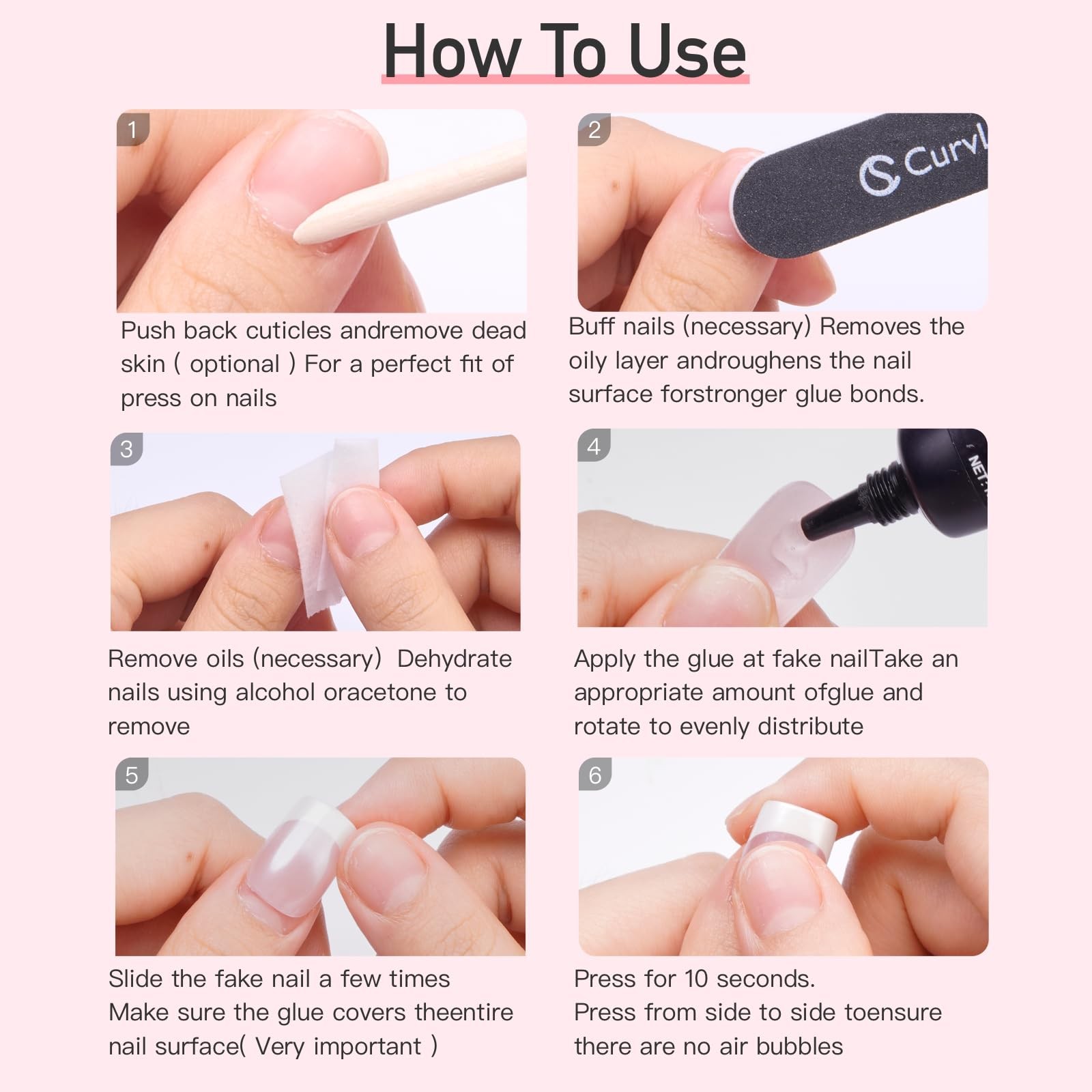 Nail Tips Semi Solid Nail Glue 2g (5pcs)Super Strong, Soft Glue Gel Quick Drying
