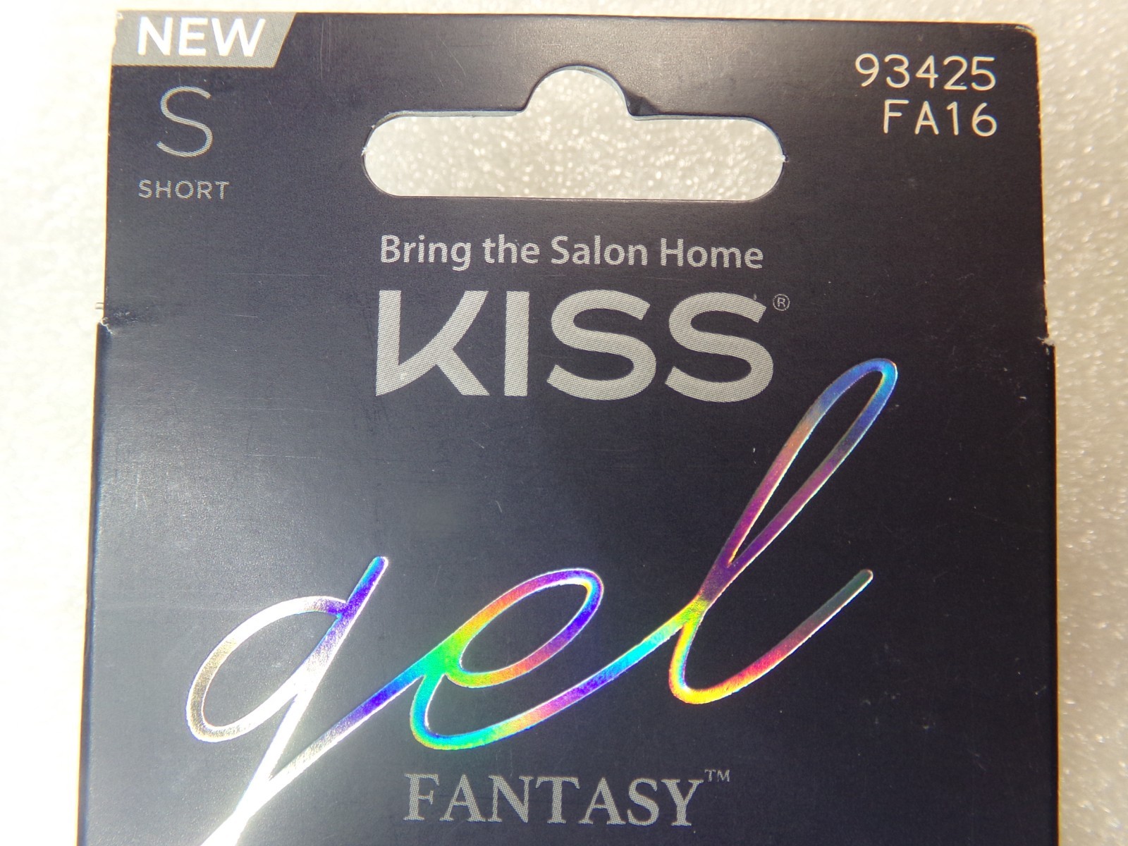 KISS Gel Fantasy NAILS Shiny Blue Pink Cats Eye Glue on Short