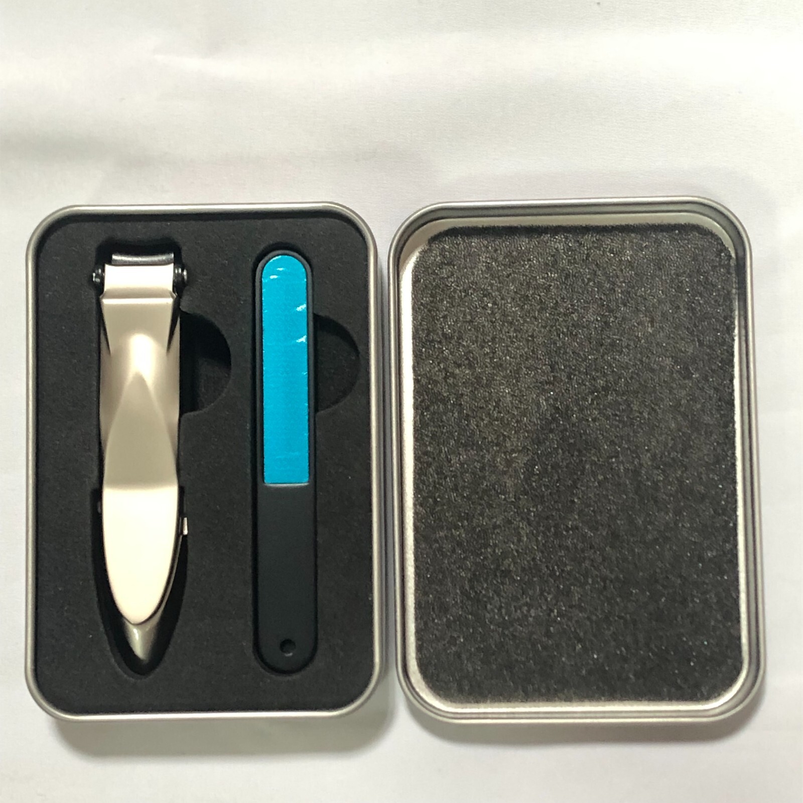 Stainless steel high-grade nail clippers nail files and cases 2 piece set JP NEW
