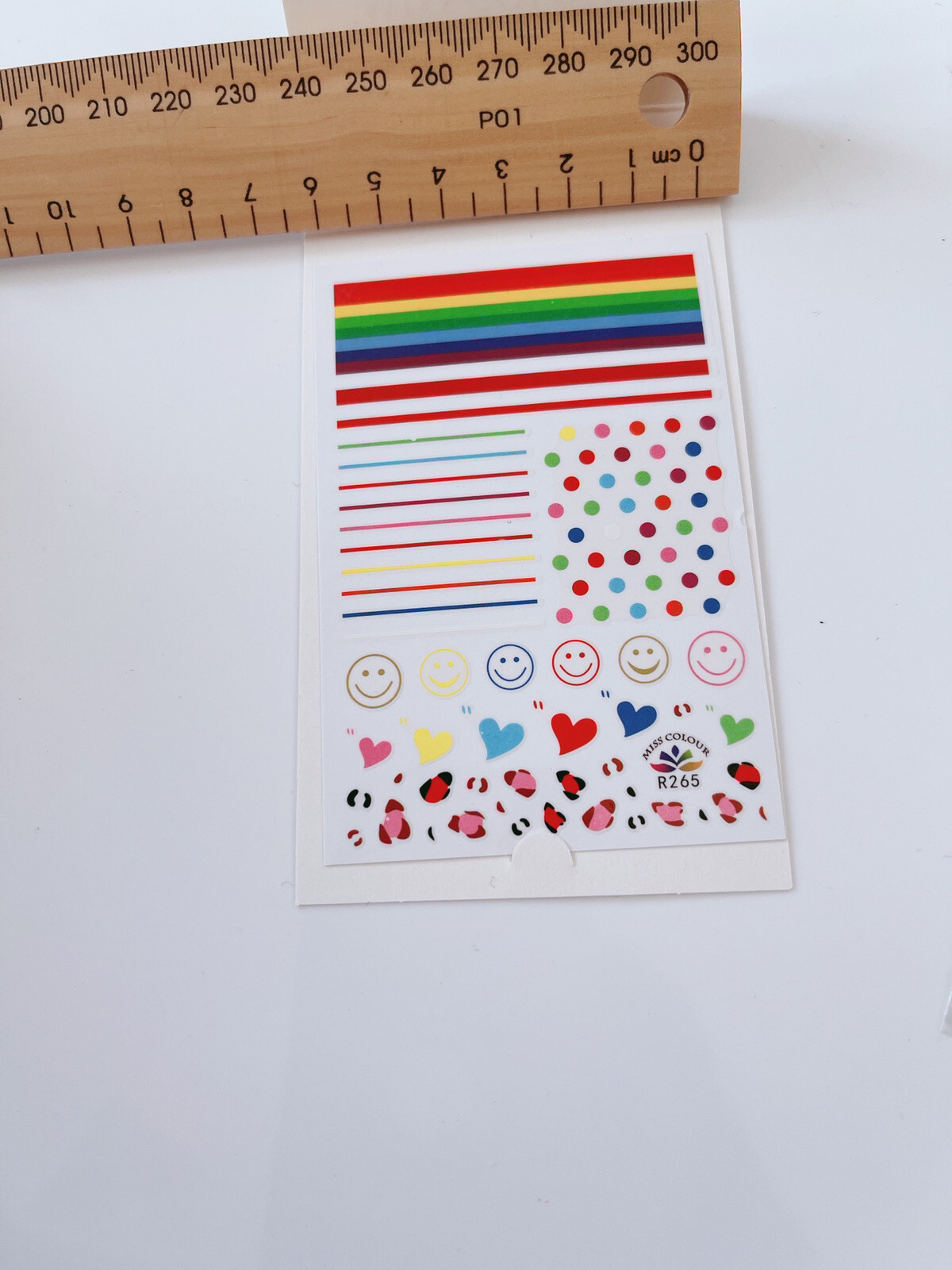 1 DIY Adhesive Nail Art Flowers or Rainbow Sticker Seal Manicure Tape Decals